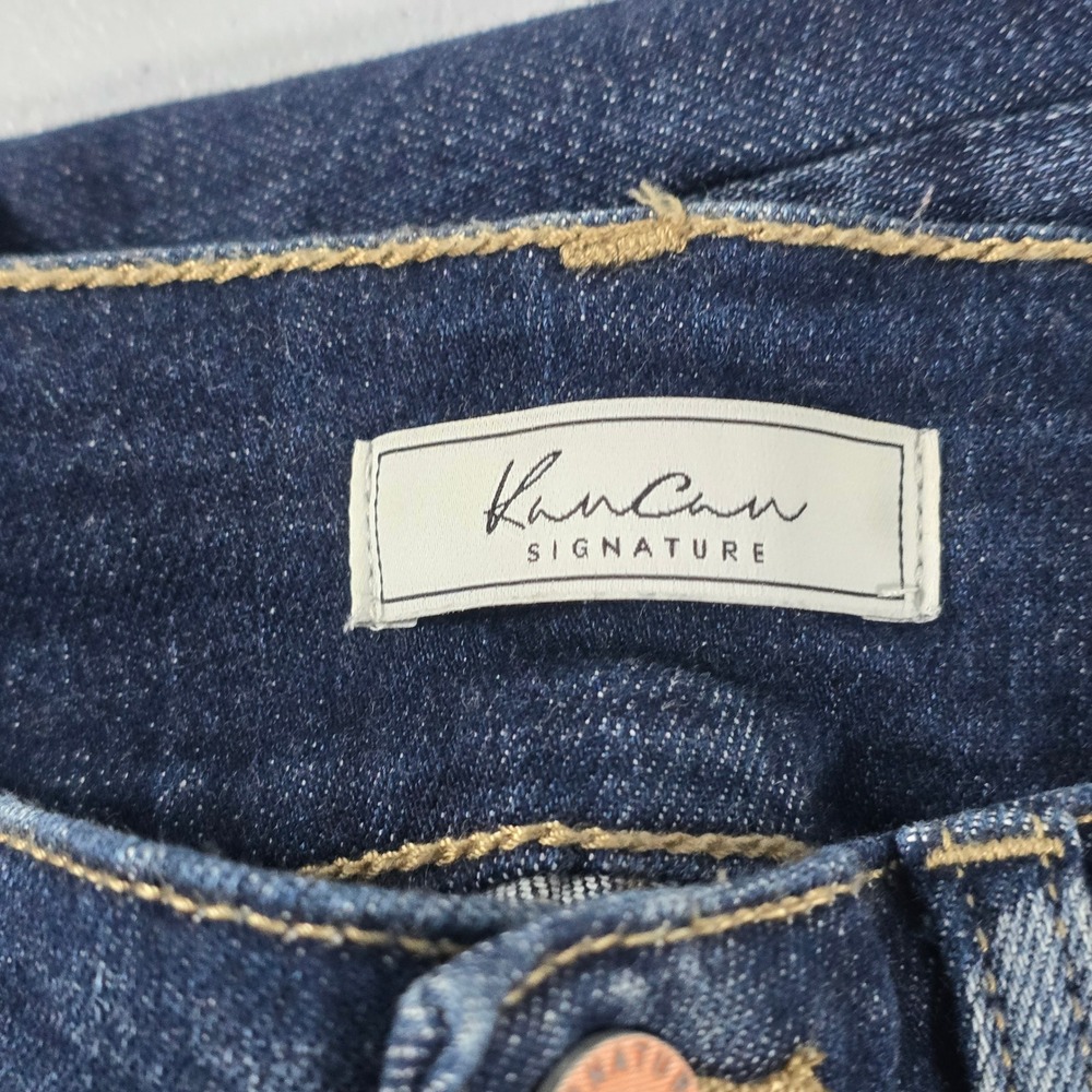 KanCan Signature Mid-Rise Ankle Skinny Jeans Dark Wash Distressed 27 VBK1633A - Picture 7 of 9